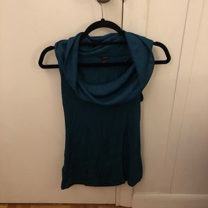 Ann Taylor Emerald Cowl Neck Blouse